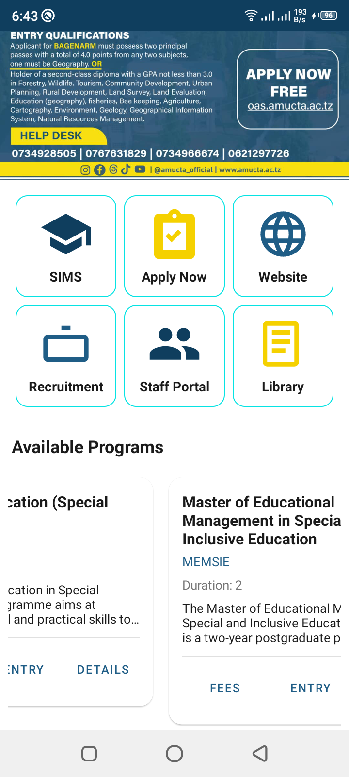 AMUCTA android APP screenshot